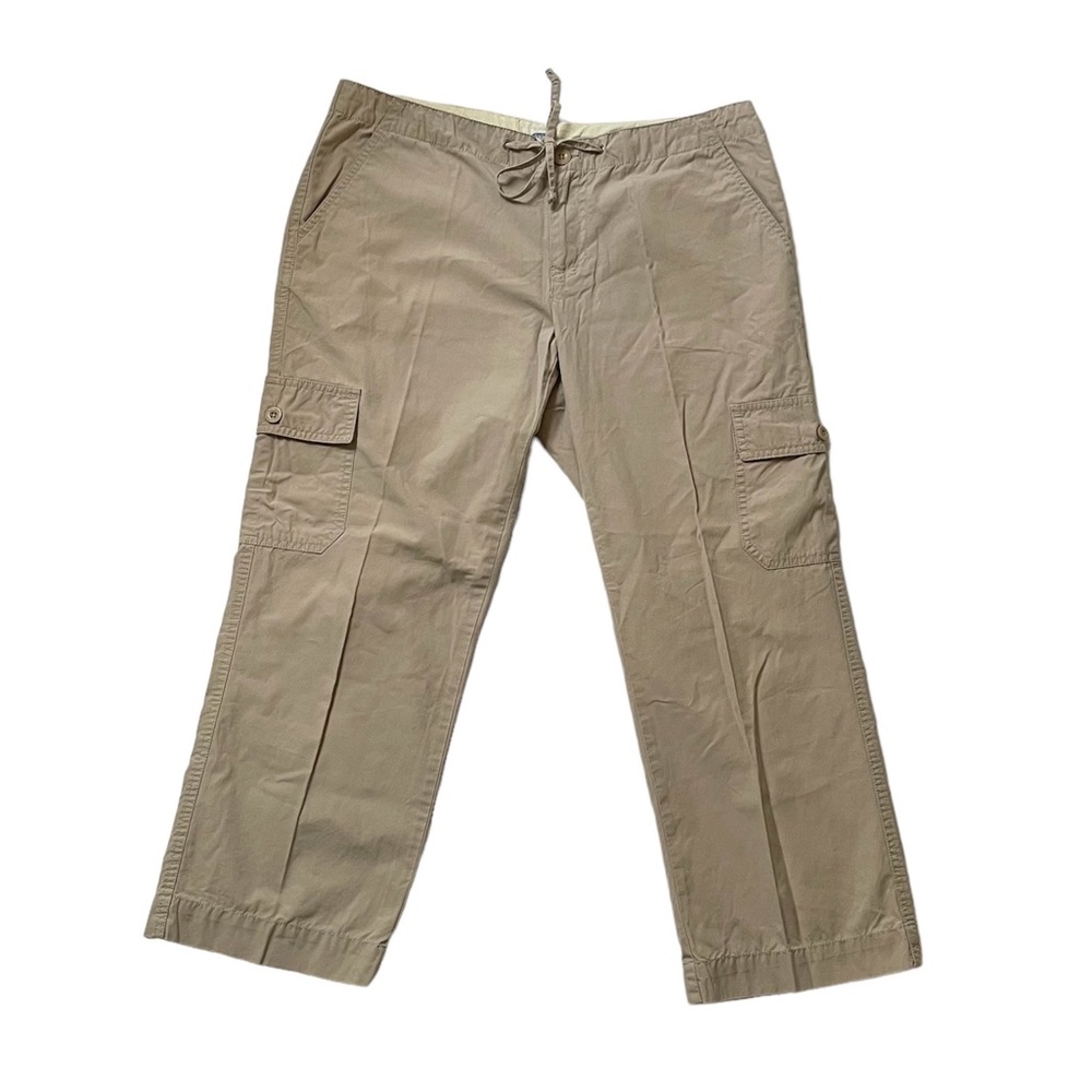 Old Navy Y2k khaki cargo capri ankle pants size 10